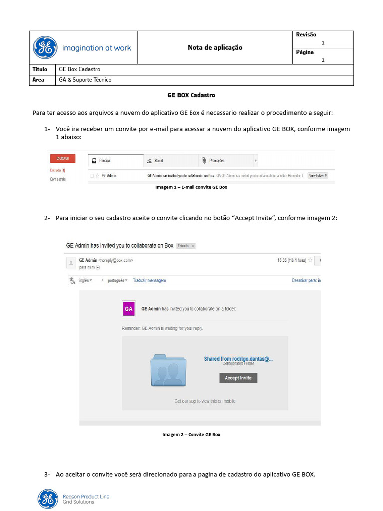 Cadastro no GE Box: Passo a Passo | PDF | Computação em nuvem | Informática