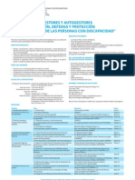 "Formación de Gestores y Autogestores para La Promoción, Defensa y Protección de Los Derechos de Las Personas Con Discapacidad".