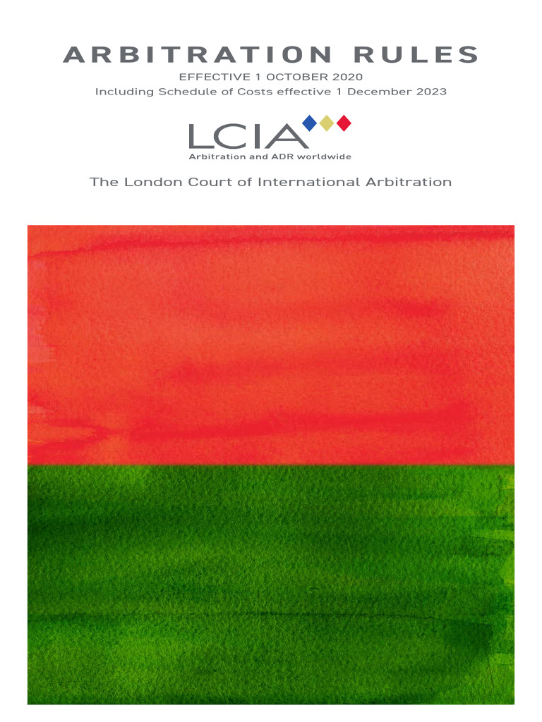 LCIA Rules 1704644506 PDF Arbitration Dispute Resolution