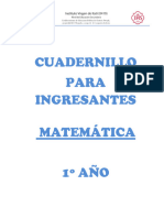 Cuadernillo de Matematica Ingreso 2024