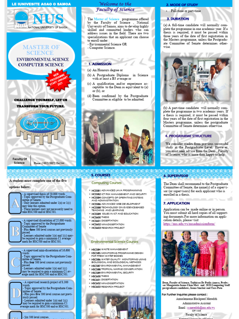 NUS Master of Science Program Details | PDF | Thesis | Postgraduate ...