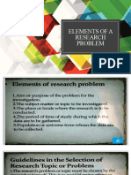 Elements of A Research Problem