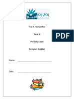 Year 7 Term 2 Revision Sheet Answer Key
