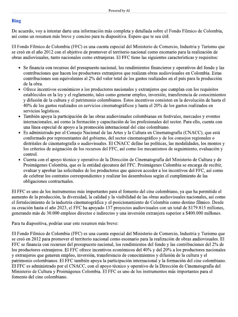 Fondo Filmico de Colombia - Guion Exposicion | PDF