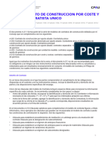 A-211 Contrato de Construccion Por Coste Y Costas: Contratista Unico