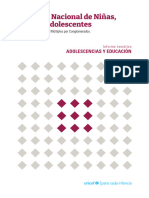 ADOLESCENCIAS Y EDUCACIÓN. Encuesta de Indicadores Múltiples Por Conglomerados - MICS 2019