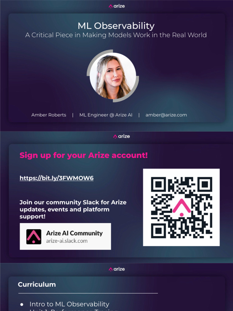 Arize ML Observability Overview | PDF | Computing | Information Technology