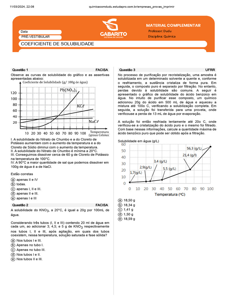 Coeficiente de solubilidade prevest pdf solubilidade cristaliza o