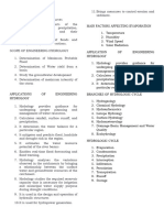 Hydrology Enumeration