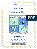 Alg2 Eoc Fsa Practice Test No Calc