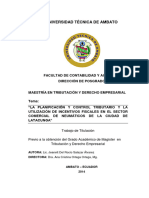 La Planificación y Control Tributario y La Utilización de Incentivos Fiscales en El Sector Comercial de Neumáticos de La Ciudad de Latacunga