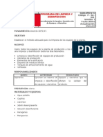 Procedimiento de Lavado y Desinfeccion de Equipos