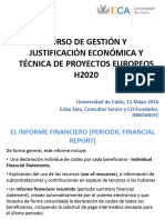 Curso de Gestión y Justificación Económica y Técnica de Proyectos Europeos h2020