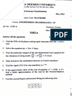 M4 Question Paper - May 2023