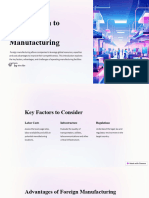 Introduction To Foreign Manufacturing