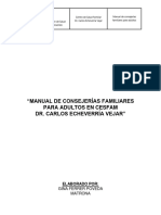 Protocolos de Consejerías Familiares para Adultos. Cesfam San Rosendo