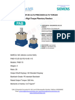 Datasheet Reductor MC PAB115