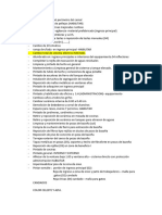 Matenimiento de Camla Municipal, Partidas