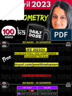 Jee 2023 - 3d Geometry