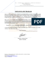 Constancia de Trabajo RSP - Construccion PDF