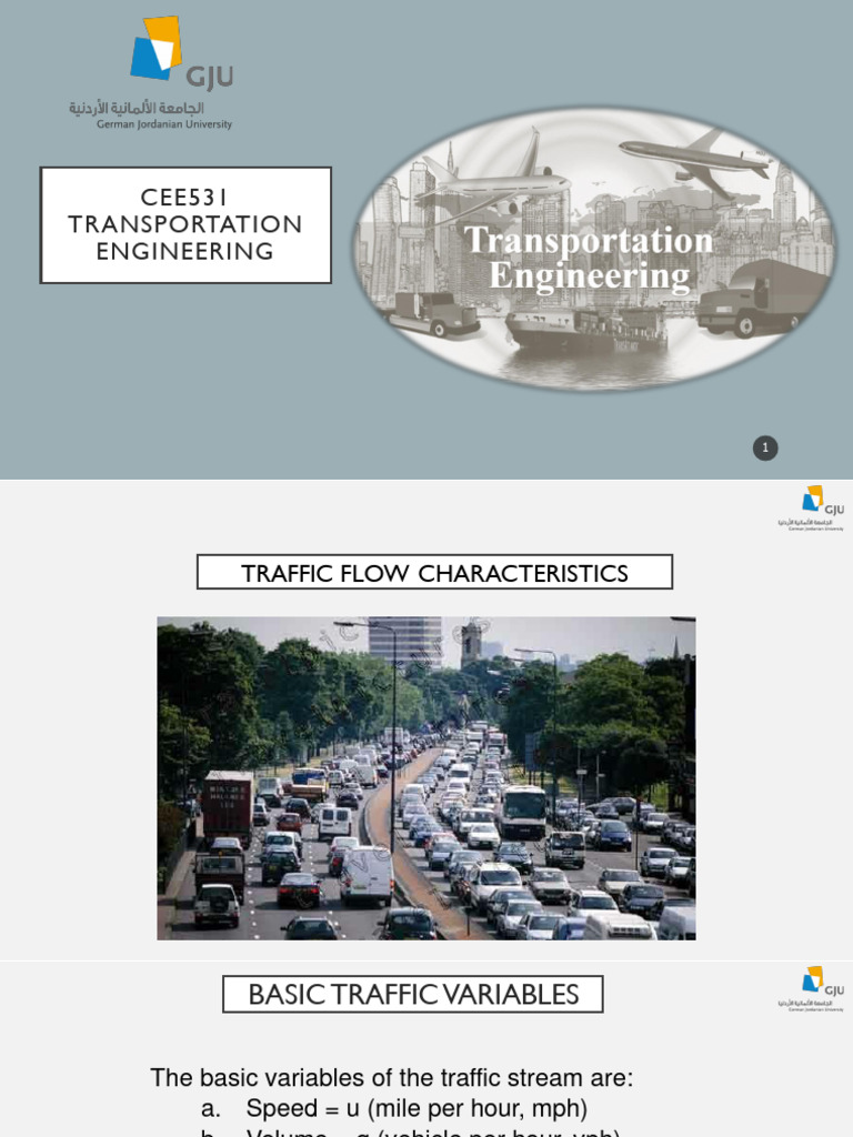 Traffic Flow Characteristics Overview | PDF | Traffic | Speed