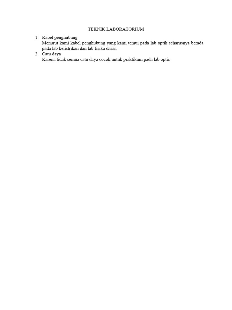 Teknik Laboratorium 2 | PDF | Sains & Matematika