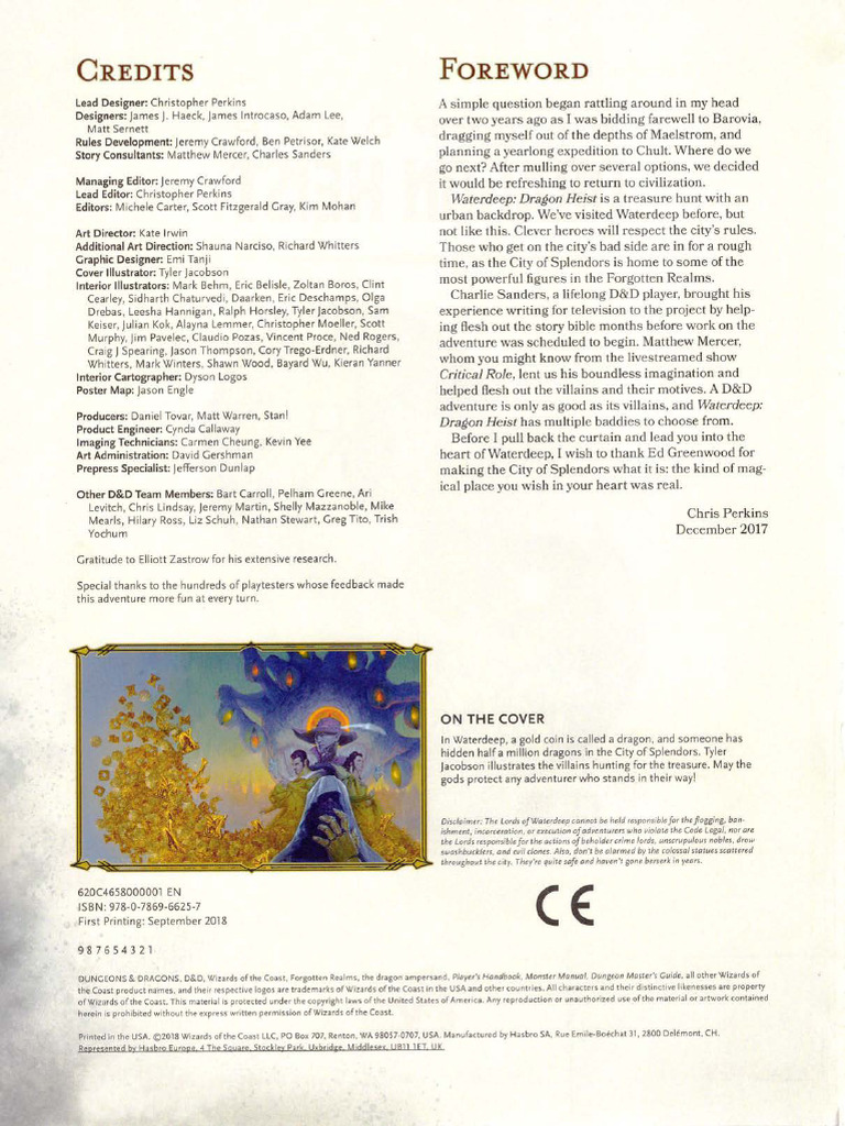 Waterdeep - Dragon Heist-3 | PDF | Fantasy Role Playing Games | D20 System