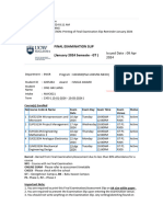 Final Examination Slip (January 2024 Semeste - GT) Issued Date: 09 Apr 2024
