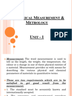 Unit 1 Mechanical Measurement & Metrology