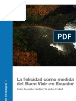 La Felicidad Como Medida Del Buen Vivir en Ecuador