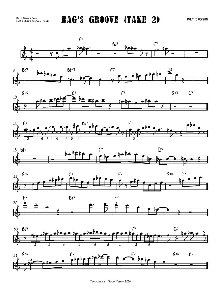 Bags groove take 2 pdf