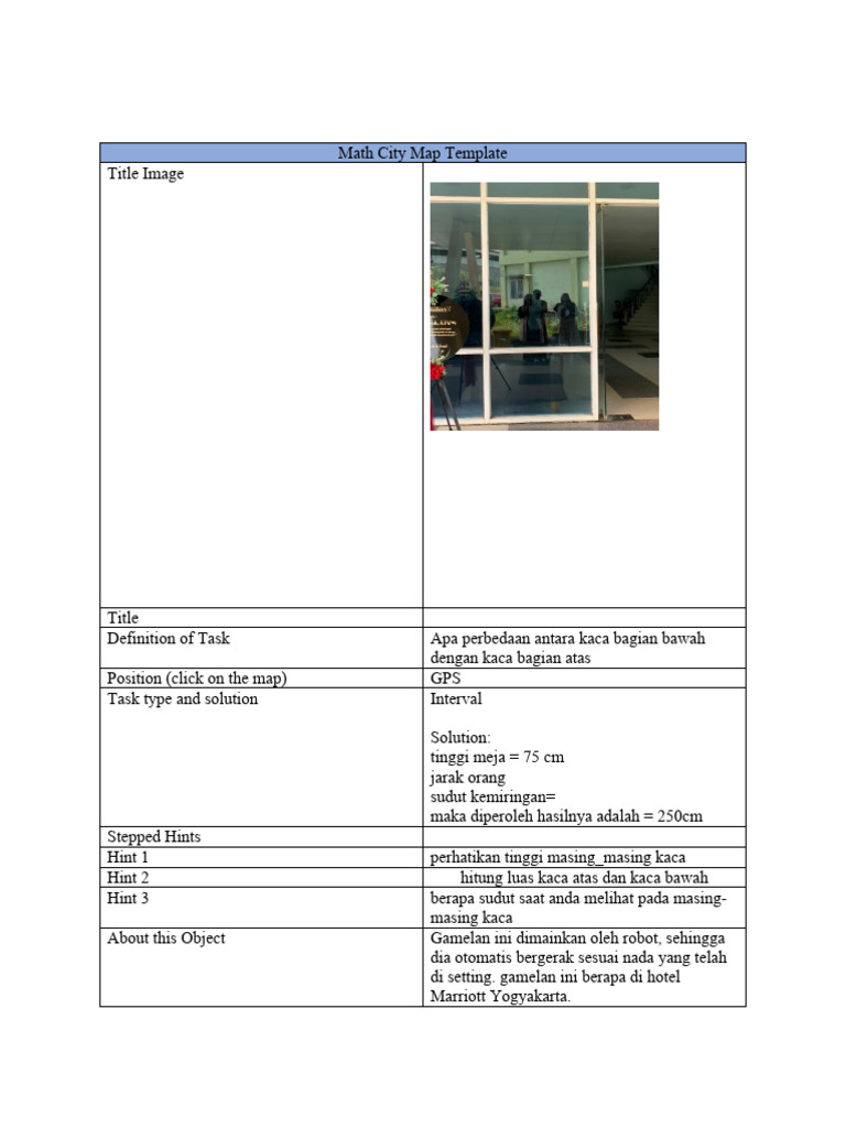 Math city map template pdf