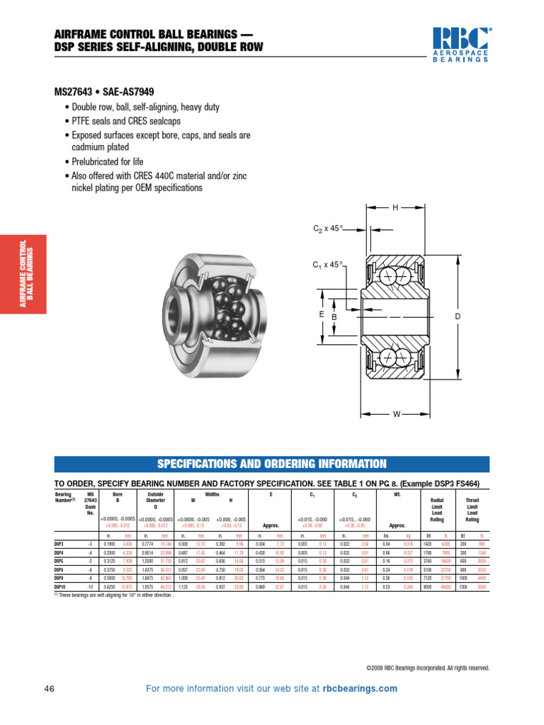 Acbb MS27643 | PDF | Bearing (Mechanical) | Mechanical Engineering