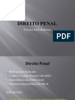 Aula 1.1 Direito Penal - Conceito, Características, Funções e Fontes