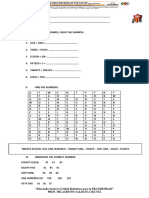 Ficha de Trabajo de Numeros