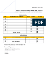 Orçamento Modelo