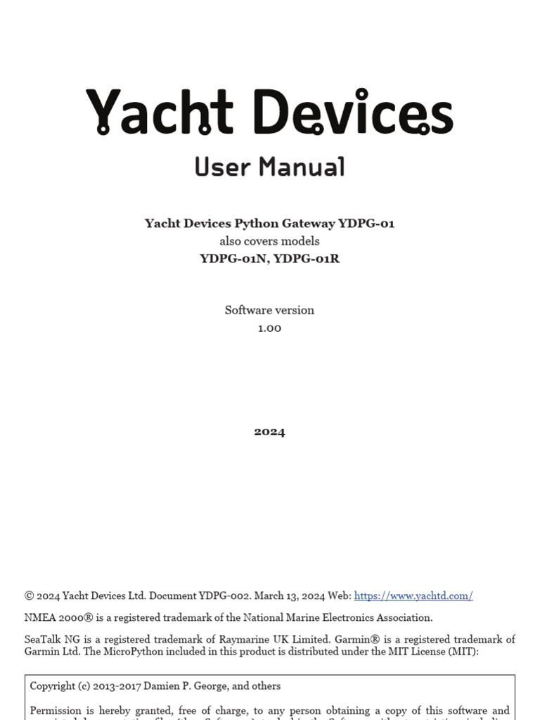Yacht Devices Python Gateway User Manual | PDF | Usb | Computer File