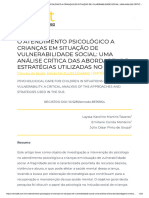 o Atendimento Psicológico a Crianças Em Situação de Vulnerabilidade Social_ Uma Análise Crítica Das Abordagens e Estratégias Utilizadas No Sus. – Issn 1678-0817 Qualis b2