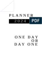 White Minimalist Journal Planner 2024