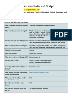 Docudrama Notes Script