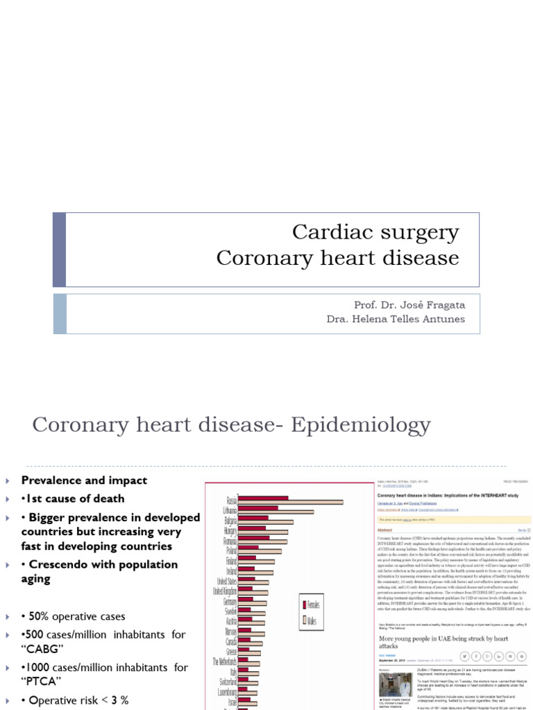 Cardiac Surgery Coronary I e II | PDF | Coronary Artery Disease ...