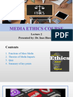 Media Ethics Lecture 2