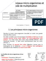 SQ3) Les principaux micro organismes et leur mode de multiplication (1)