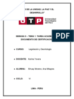 Legislacion y Deontologia - Semana 9