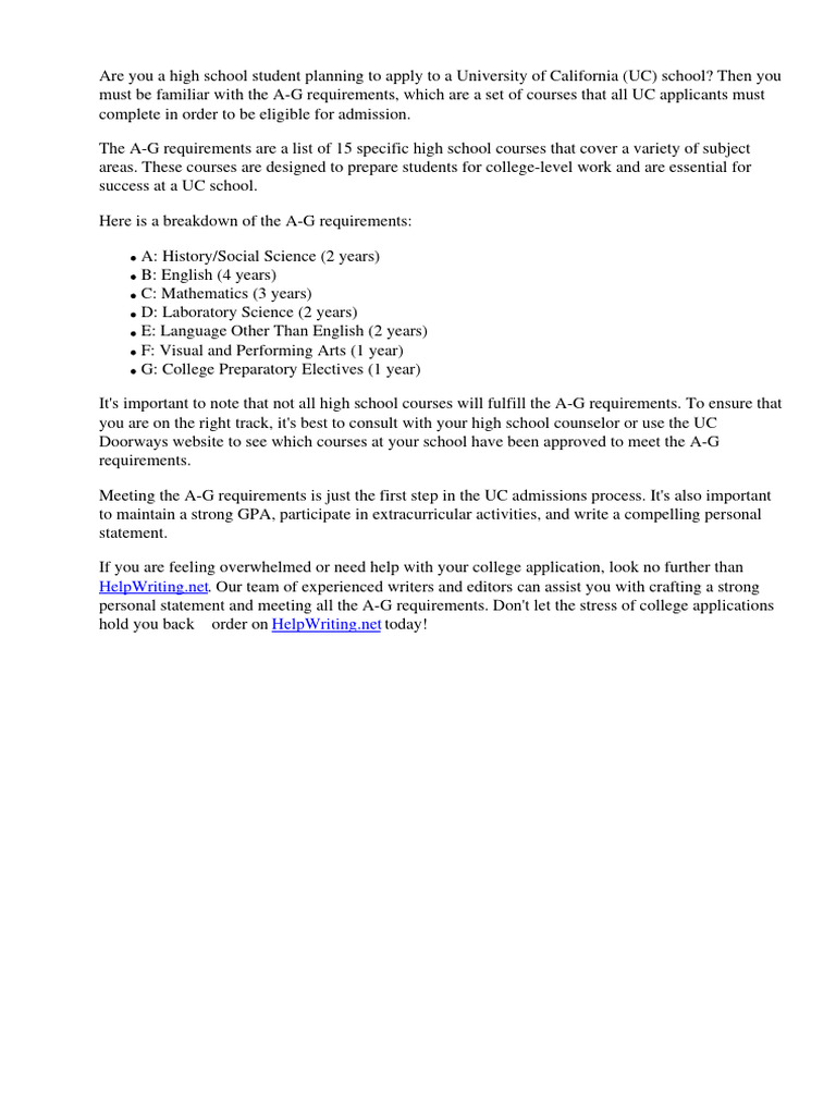 Uc a g requirements list pdf educational technology vertebral column
