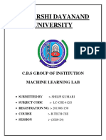 ML - Practical File