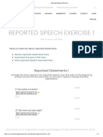 Reported Speech Exercise 1