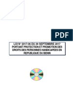 Loi Portant Promotion Et Protection Des PH Au Bénin, Version Promulguée
