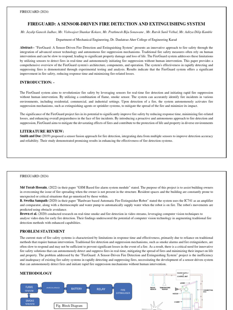 FIREGUARD Research Paper - 120534 | PDF | Sensor | Fires