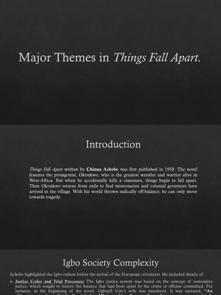 Major Themes in Things Fall Apart PDF
